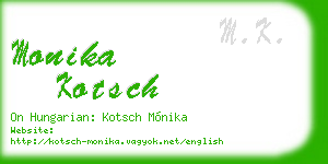monika kotsch business card
